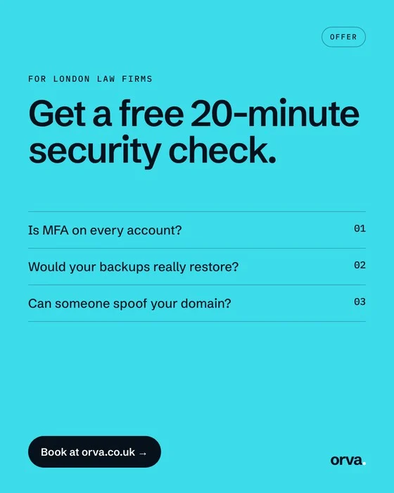 Offer: a free 20-minute security check