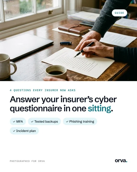 Guide: answer your insurer's cyber questionnaire in one sitting